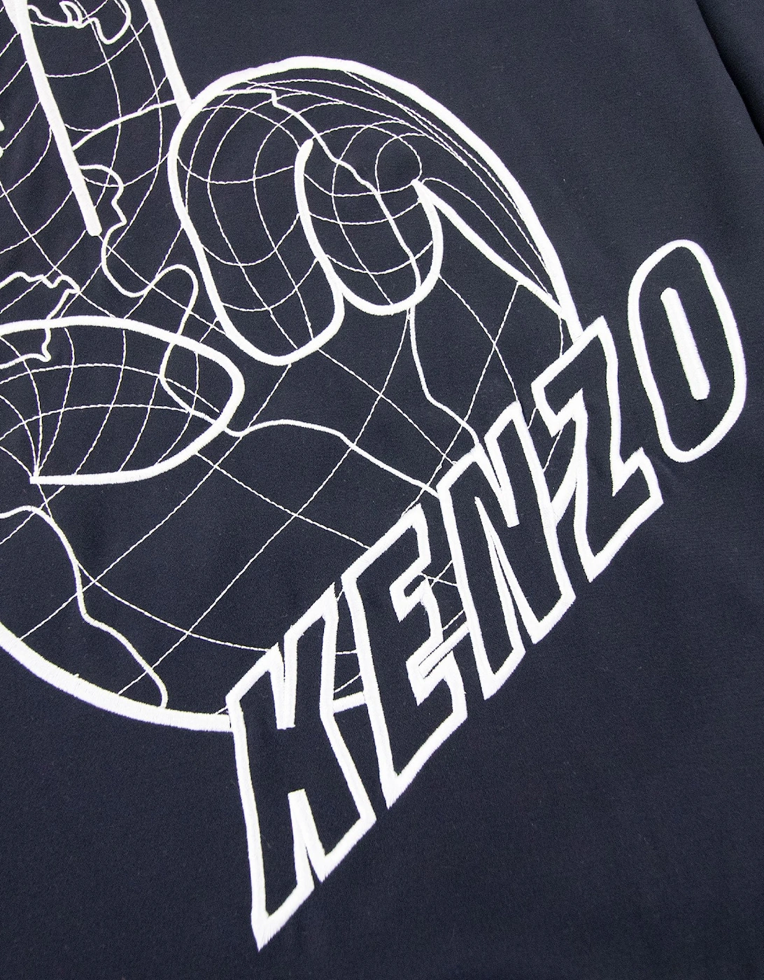 Kenzo Embroidered Peace Sign Sweatshirt Marin Blue