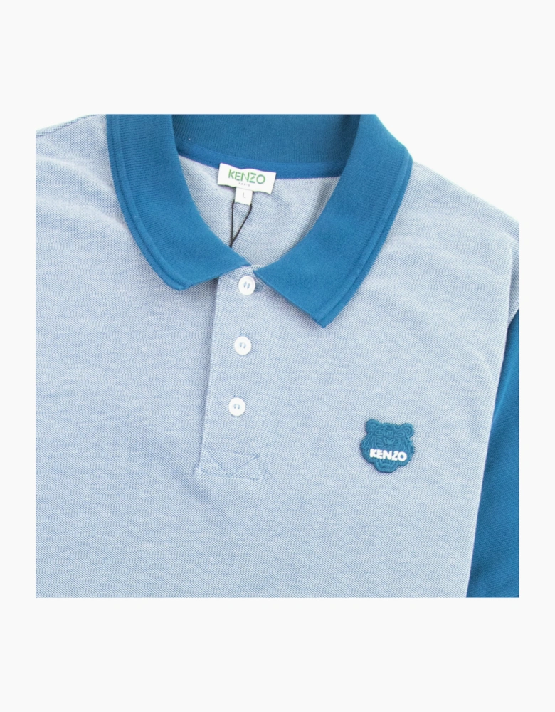 Kenzo Fitted Tiger Polo Shirt Blue