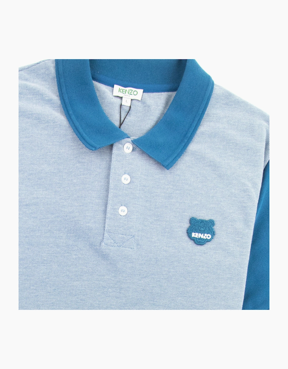 Kenzo Fitted Tiger Polo Shirt Blue