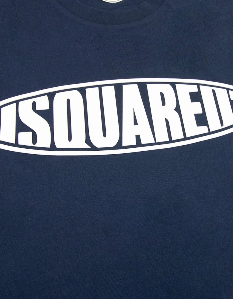 Dsquared2 Surf Board Cool T Shirt Navy 478