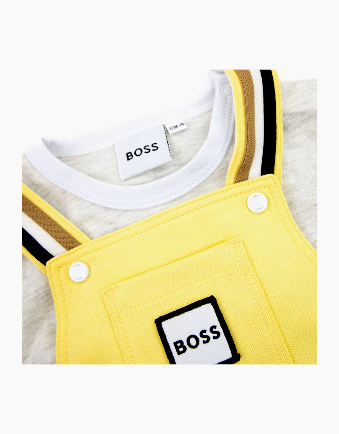 Hugo Boss Kids Boy Dungarees Set Yellow 528