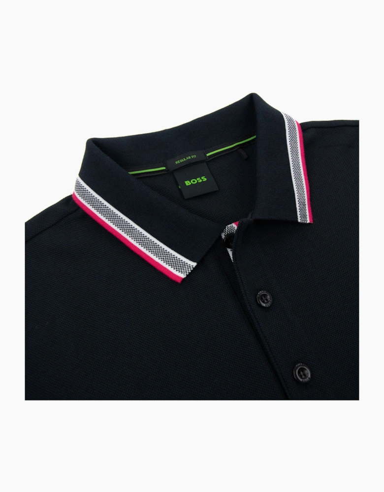 Hugo Boss Embroidered Logo Paddy Polo Black 002