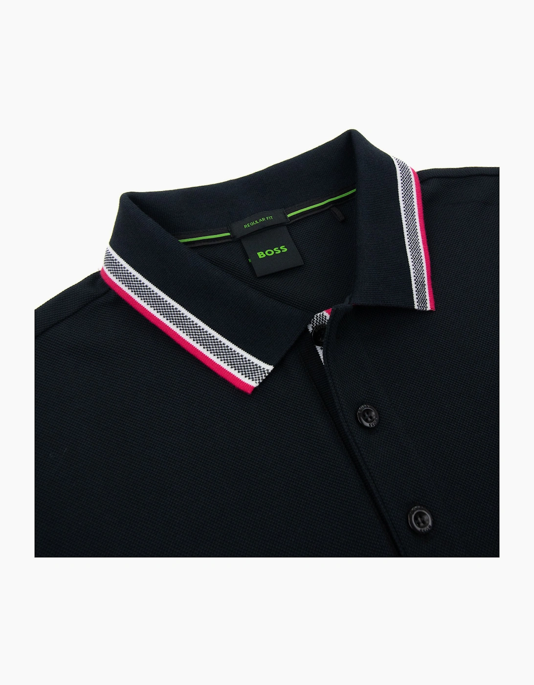 Hugo Boss Embroidered Logo Paddy Polo Black 002