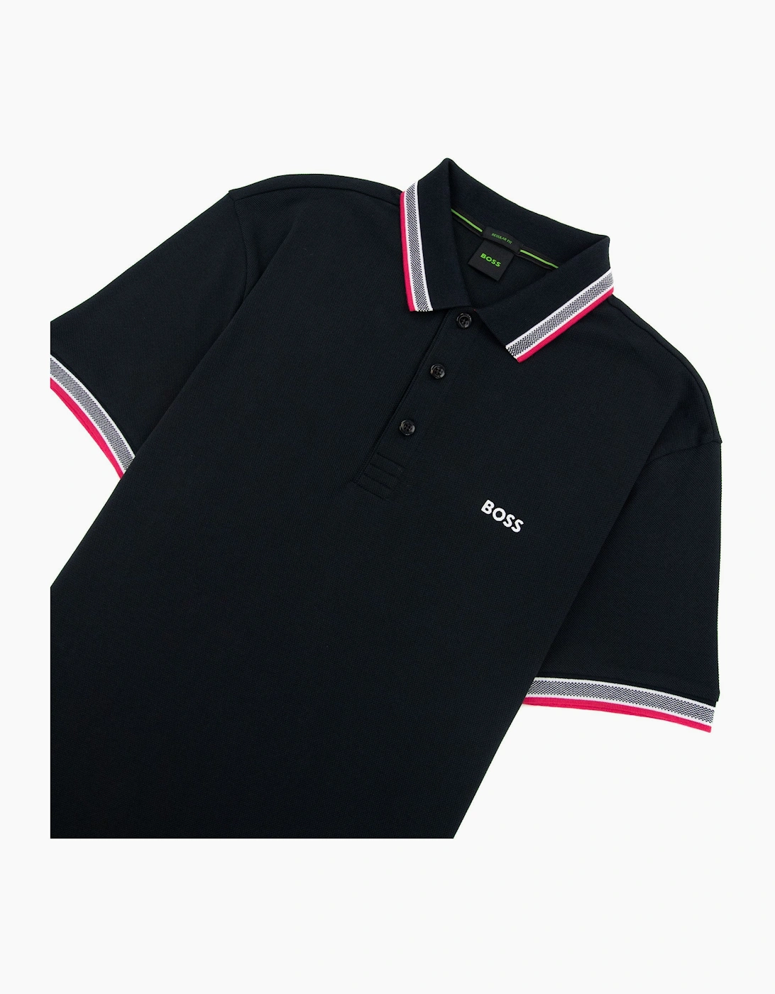 Hugo Boss Embroidered Logo Paddy Polo Black 002