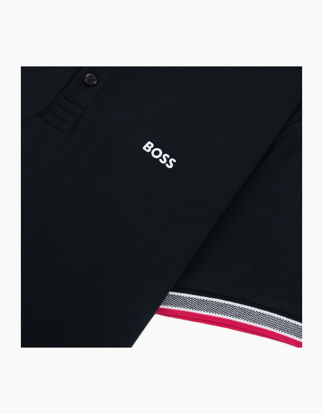 Hugo Boss Embroidered Logo Paddy Polo Black 002