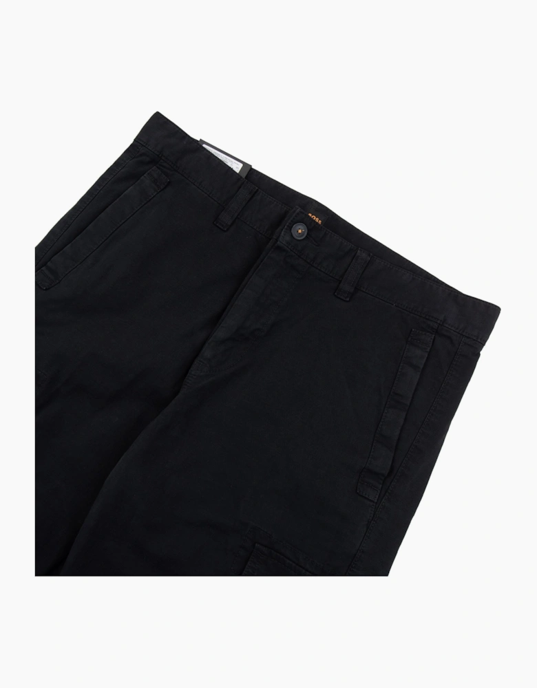 Hugo Boss Sisla 5 Logo Patch Stretch Cargo Pants Black 001