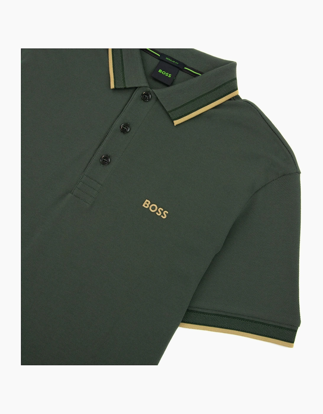 Hugo Boss Embroidered Logo Paddy Polo Green 379