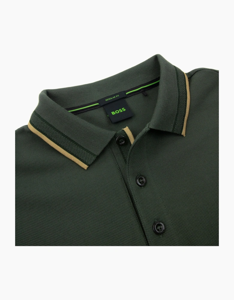 Hugo Boss Embroidered Logo Paddy Polo Green 379