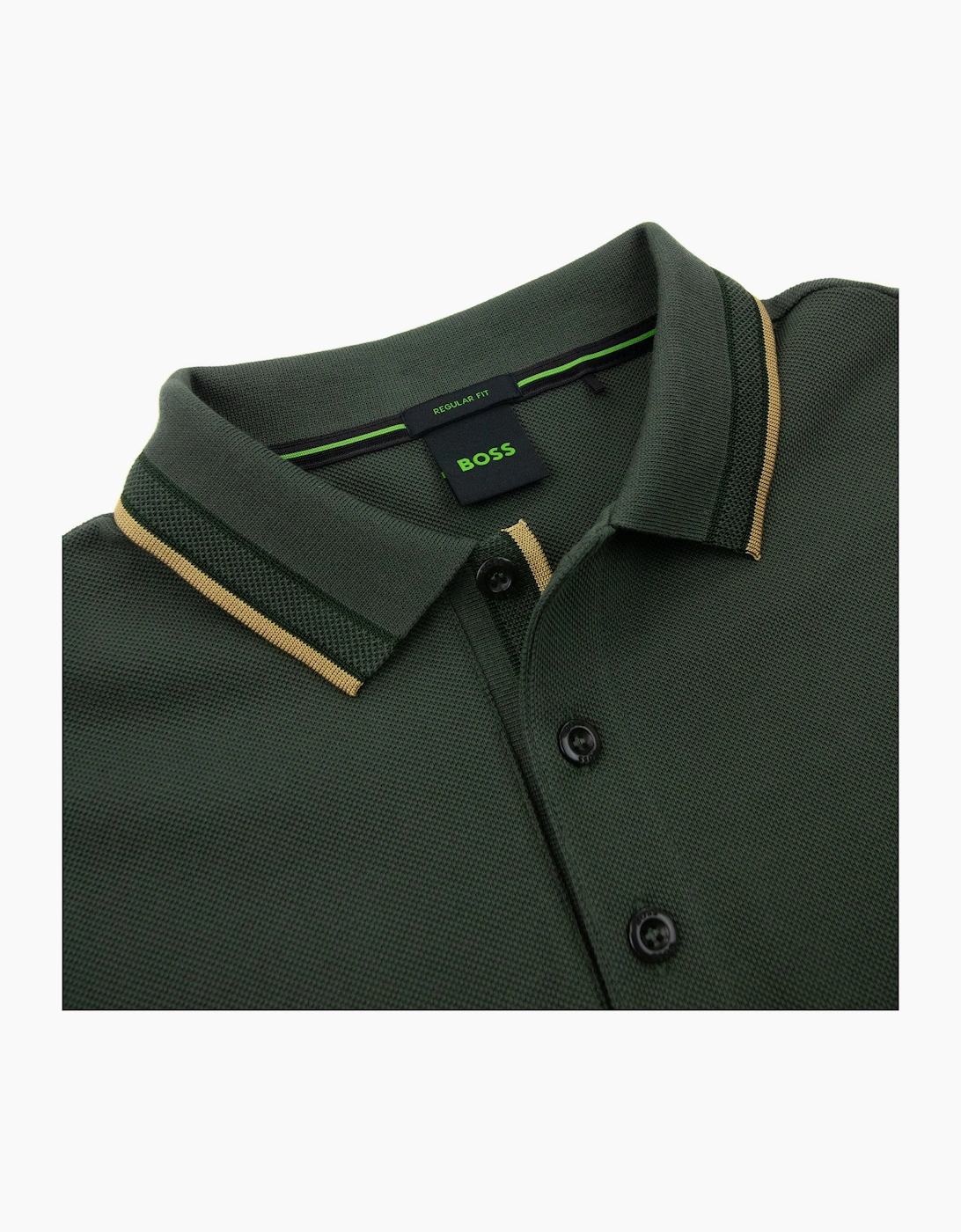 Hugo Boss Embroidered Logo Paddy Polo Green 379