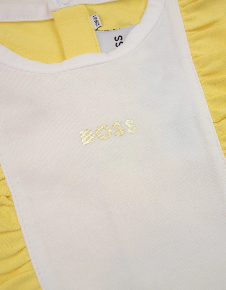 Hugo Boss Kids Baby Girl Frill Dress Yellow 528