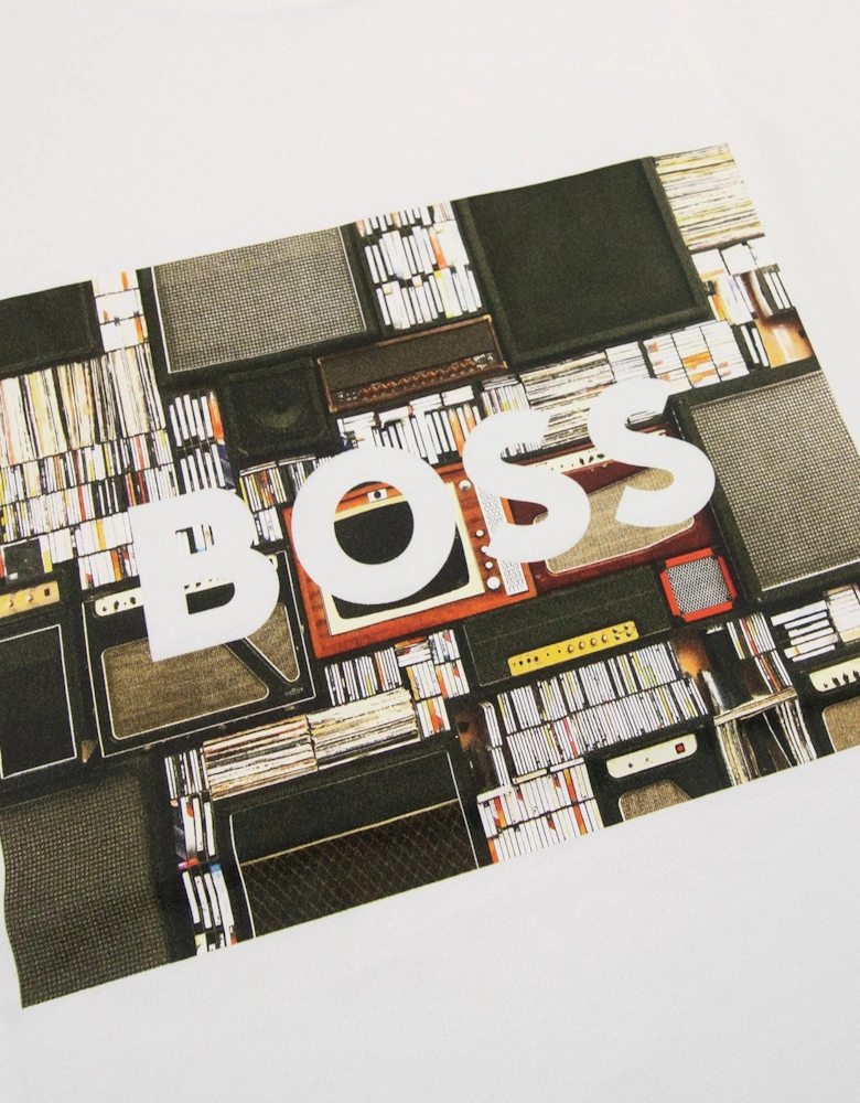 Hugo Boss Tee Heavy Boss Seasonal Artwork T Shirt White 101
