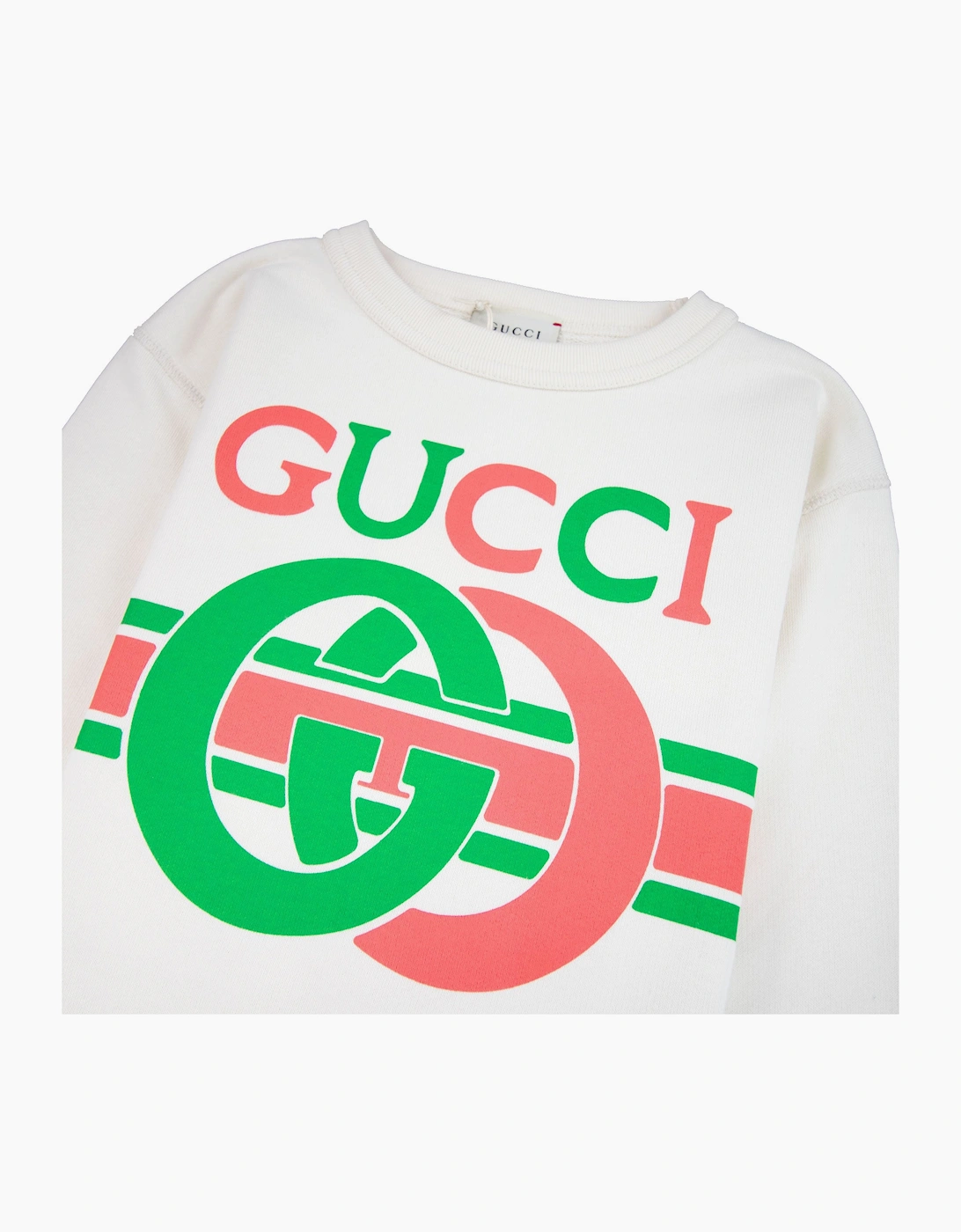 Gucci Junior Interlocking G Sweatshirt Off White