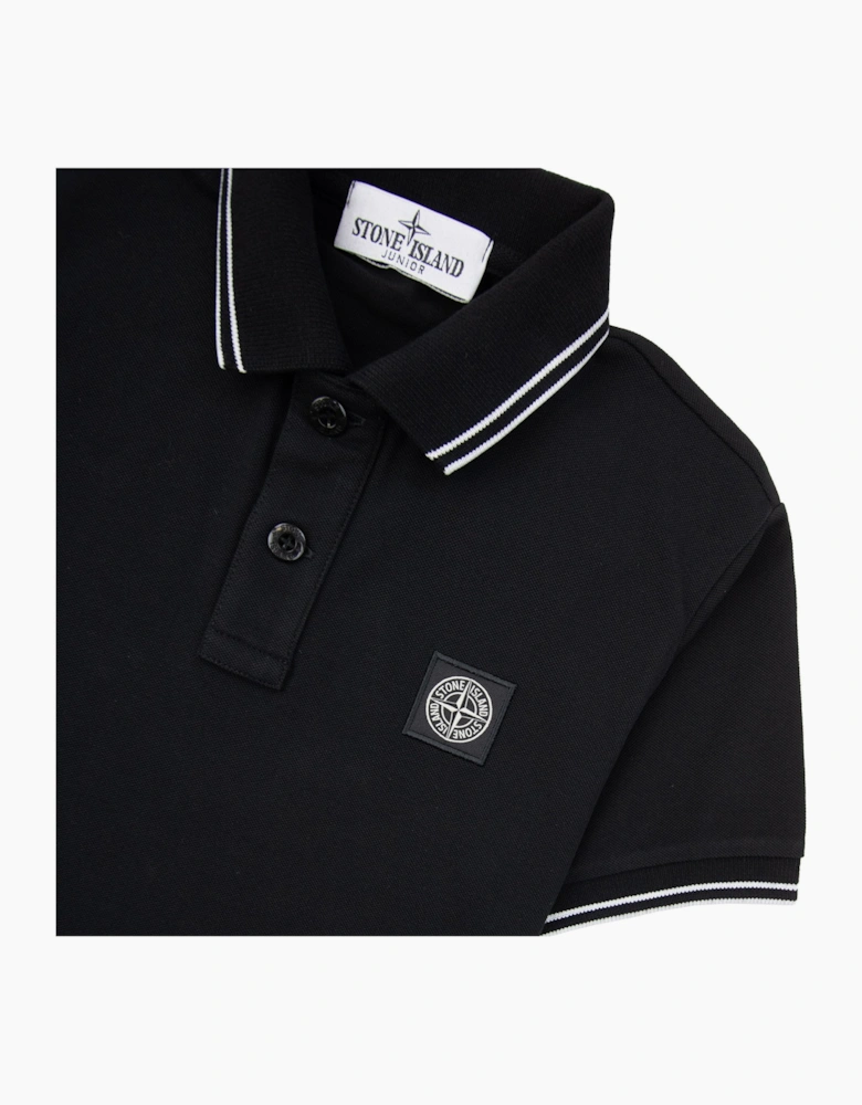 Stone Island Polo Ss Kids Black V0029