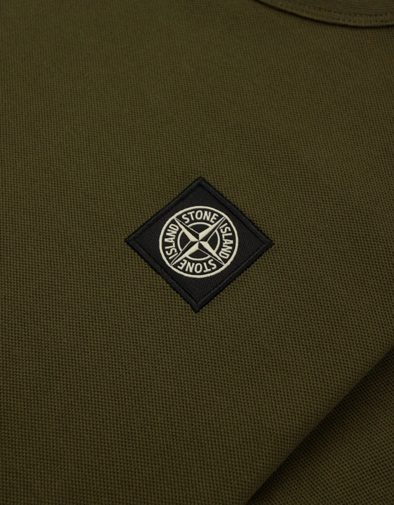 Stone Island Junior 2100001 Light Cotton Compass Patch T Shirt Khaki V0054