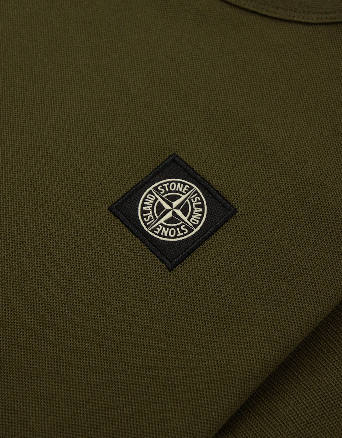 Stone Island Junior 2100001 Light Cotton Compass Patch T Shirt Khaki V0054