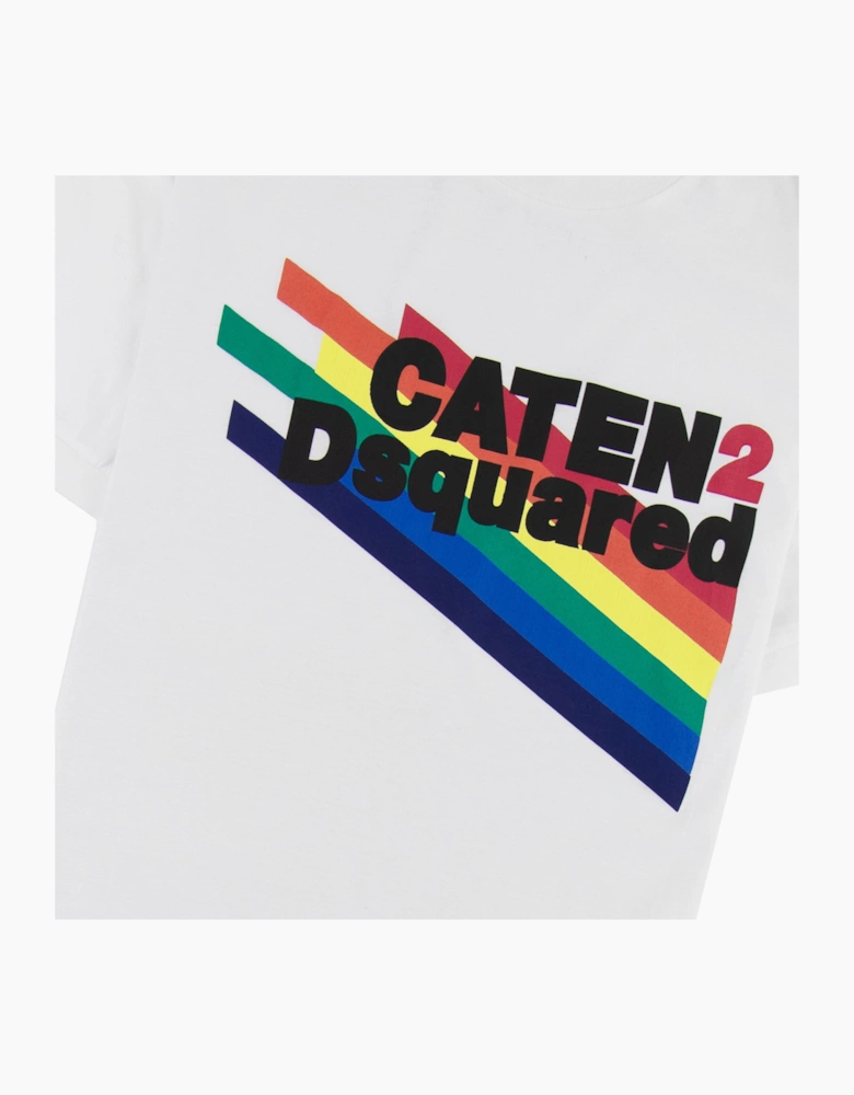 Dsquared2 Rainbow Canten T-shirt White