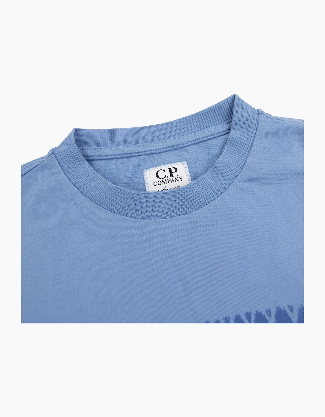 Cp Company Undersixteen Patch Logo T-shirt Light Blue 857