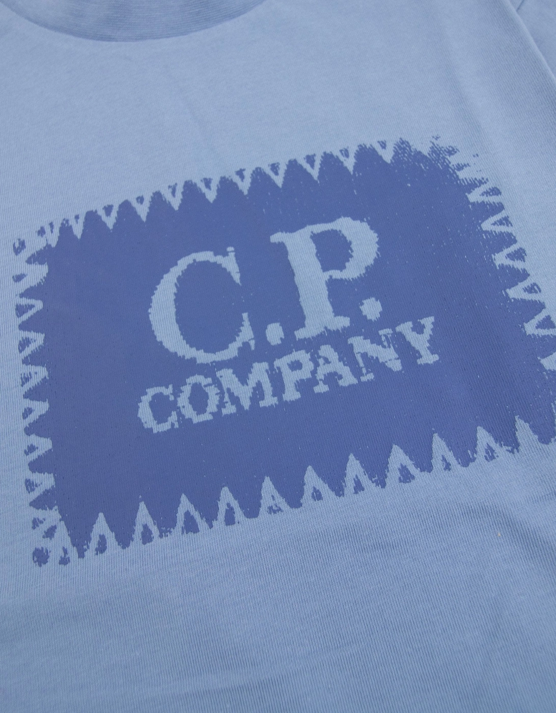 Cp Company Undersixteen Patch Logo T-shirt Light Blue 857
