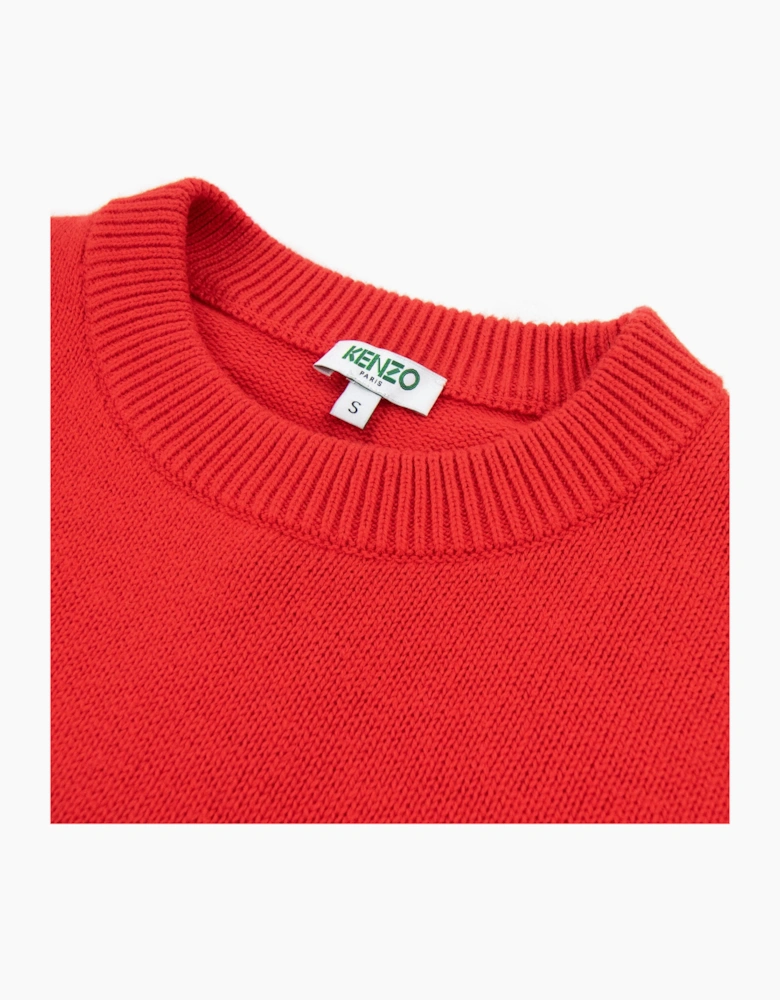 Kenzo Knitted Jumping Tiger Sweat Red
