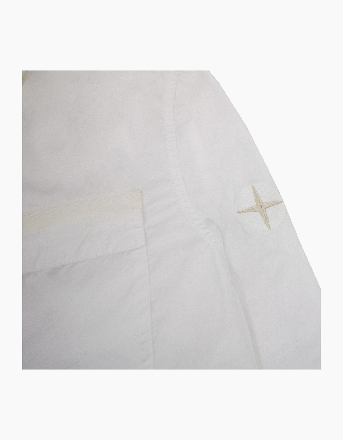 Stone Island Junior Arm Patch Classic Shirt White V0001