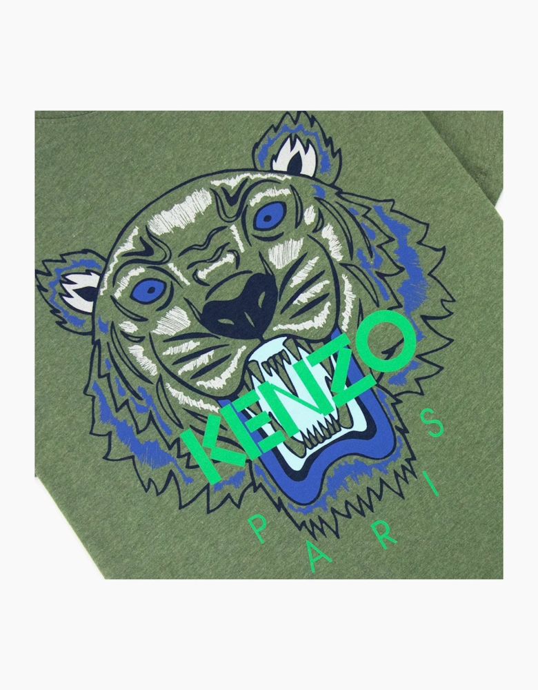 Kenzo Icon Tiger T-shirt Marl Green