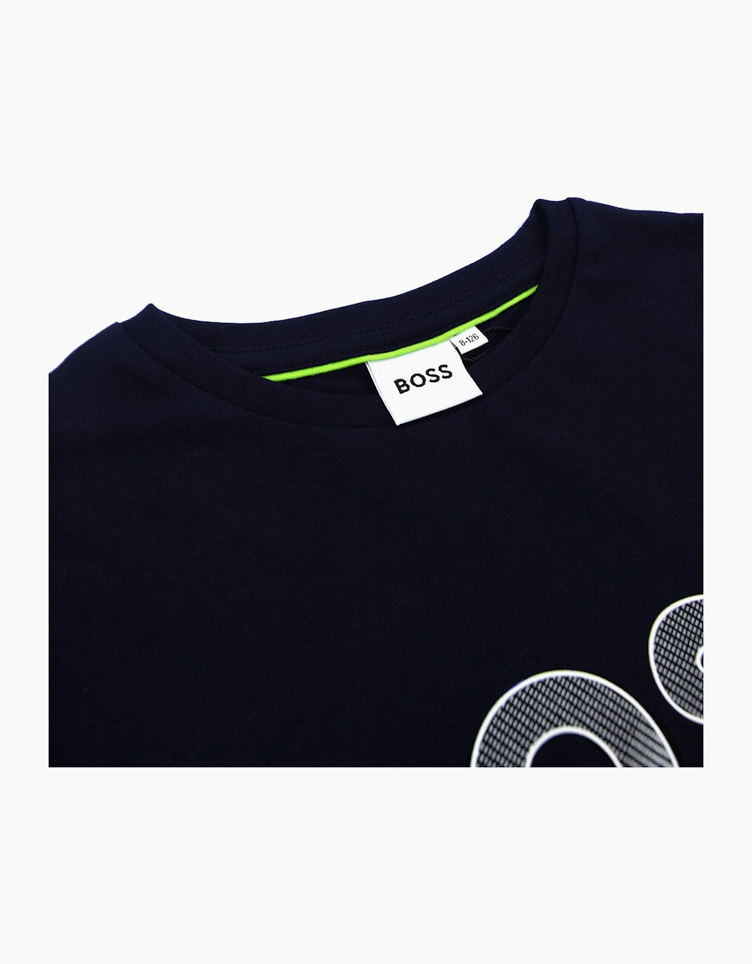 Hugo Boss Kids Printed Logo T Shirt Navy 849