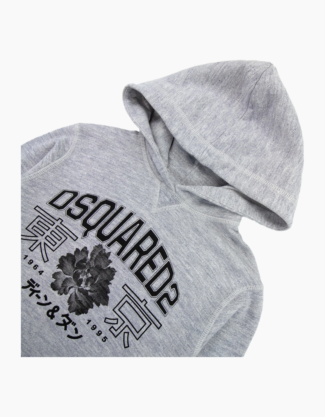 Dsquared2 Kids Logo Print Hoodied Sweatshirt Grey