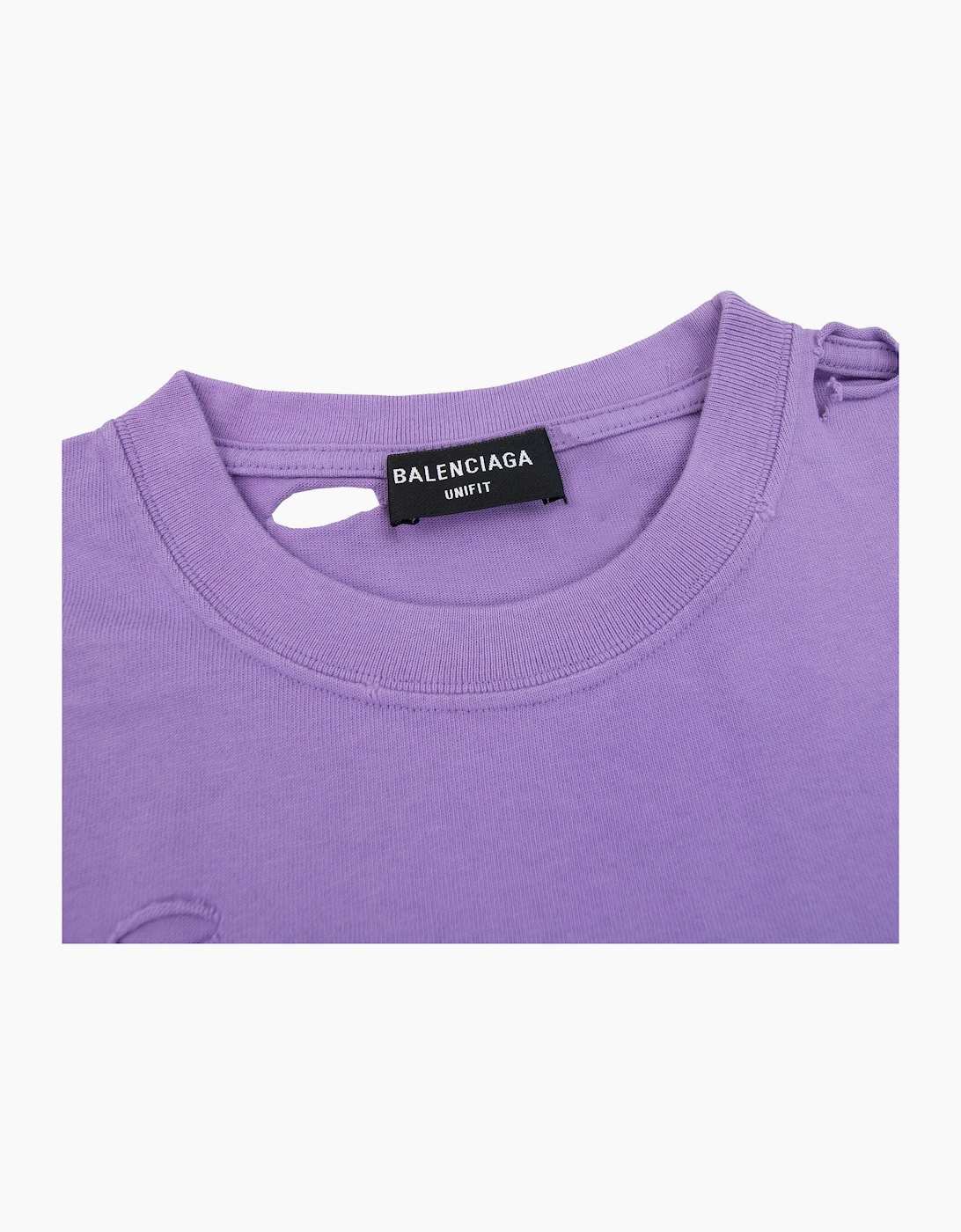 Balenciaga Caps Rip T-shirt Lilac