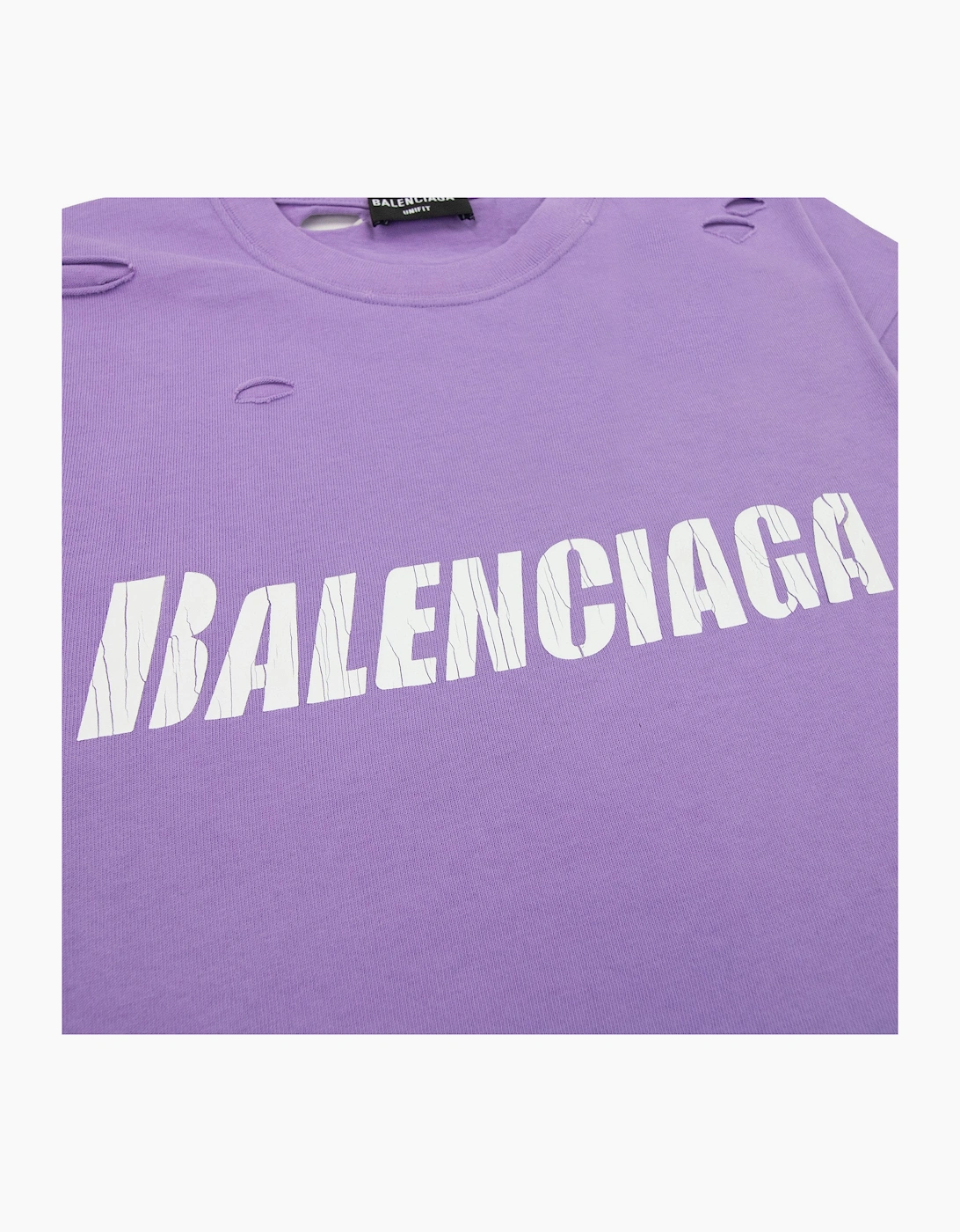 Balenciaga Caps Rip T-shirt Lilac