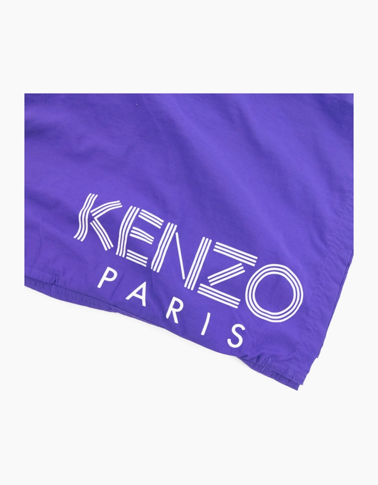 Kenzo Logo Bathing Shorts Purple