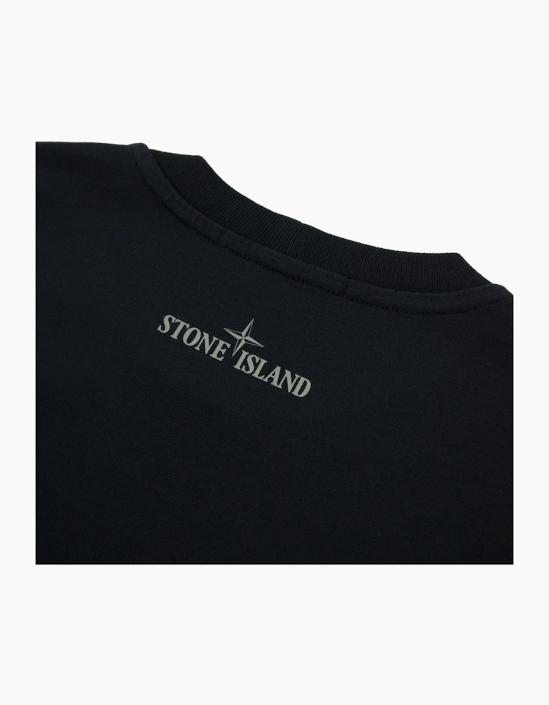 Stone Island Junior 2100010 30/1 Baobab One Print T Shirt Black V0029