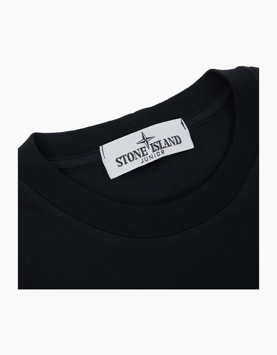 Stone Island Junior 2100010 30/1 Baobab One Print T Shirt Black V0029