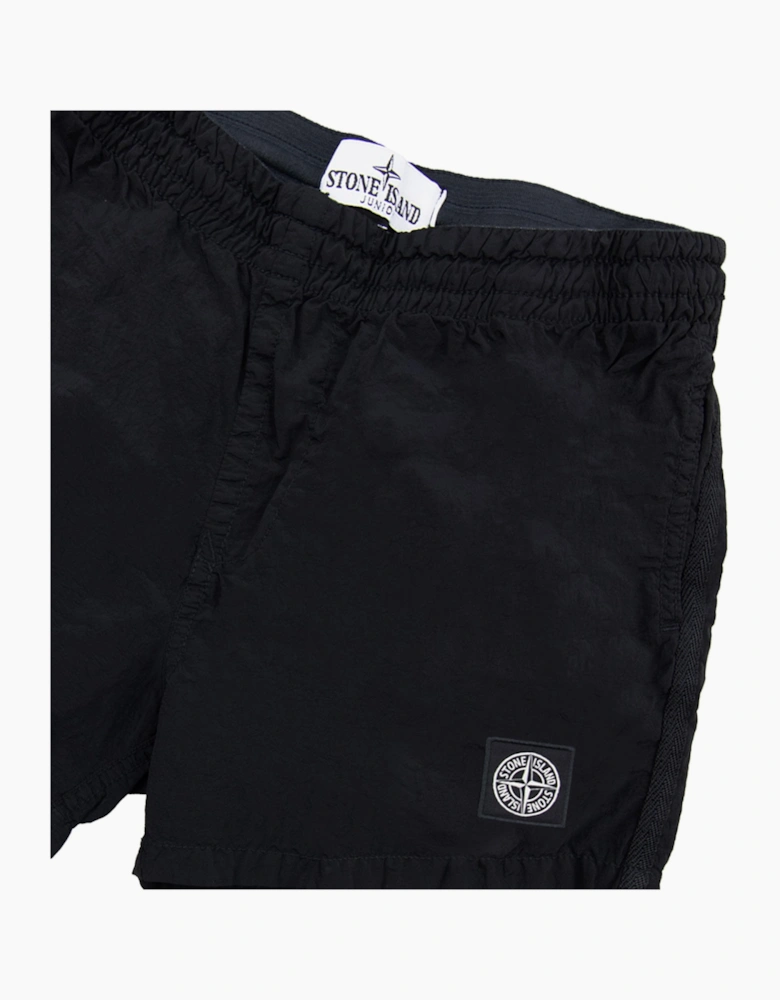 Stone Island Junior B10001 Nylon Metal In Econyle Swim Shorts Black V0029
