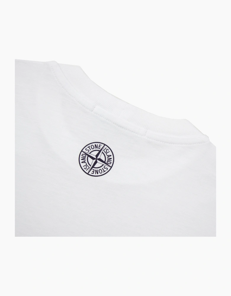Stone Island Junior 30/1 Camo Two Print Logo T Shirt White V0001