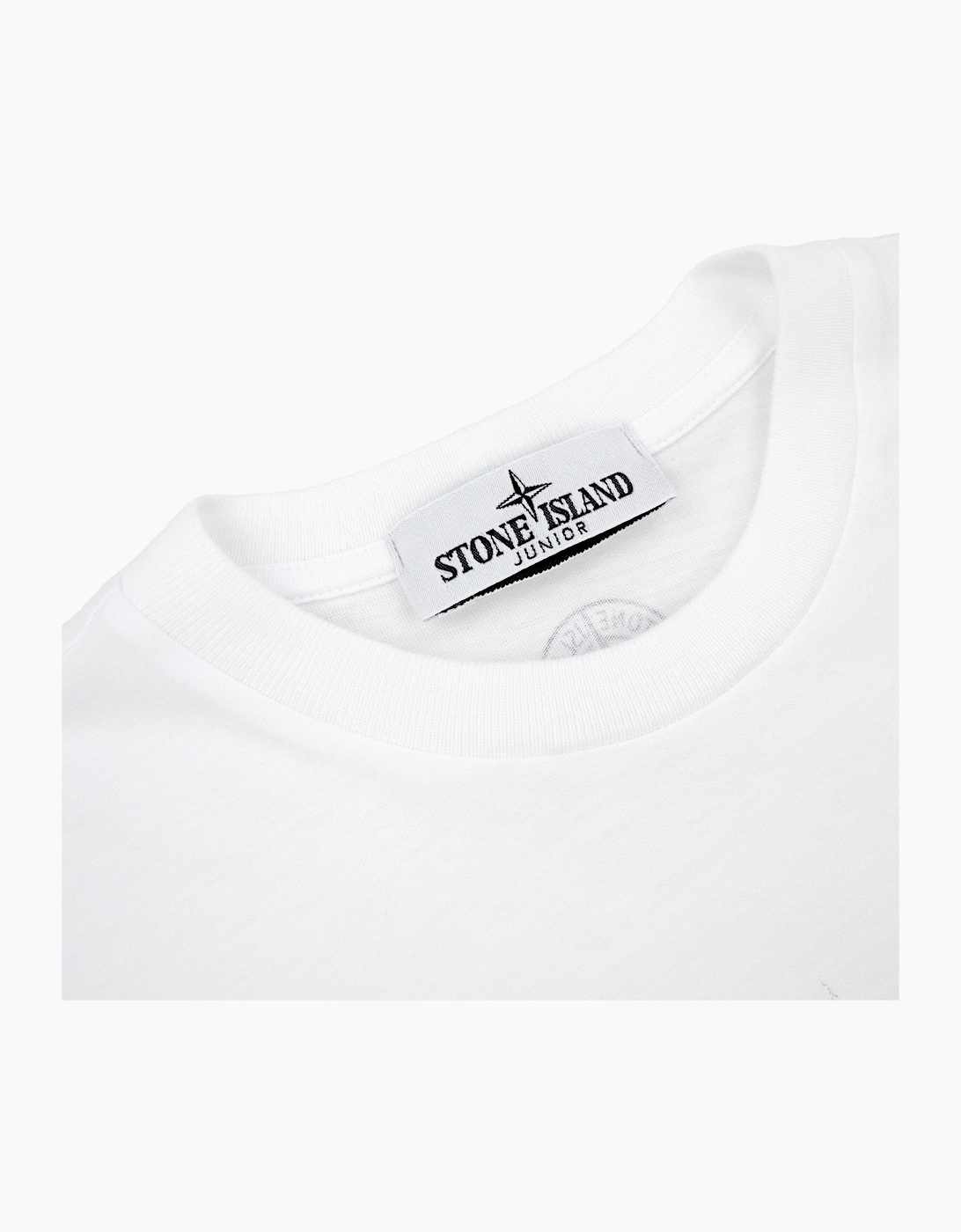 Stone Island Junior 30/1 Camo Two Print Logo T Shirt White V0001