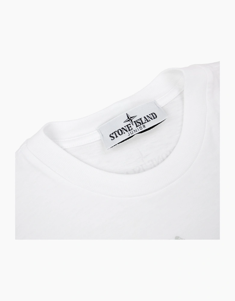 Stone Island Junior 2100010 30/1 Baobab One Print T Shirt White V0001