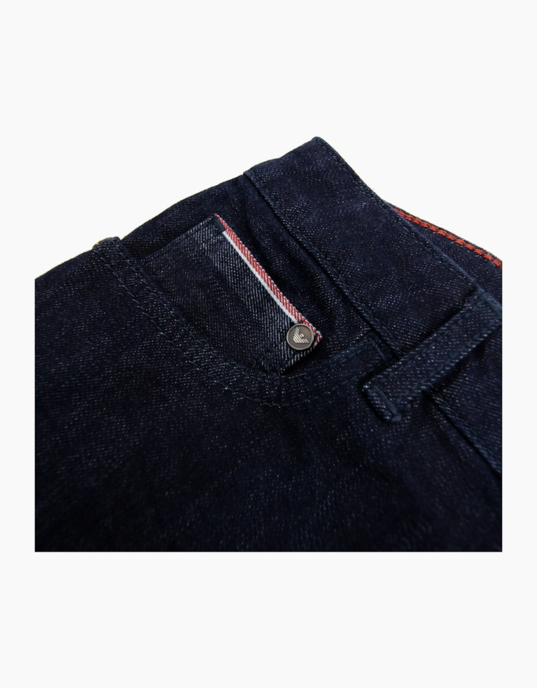 Armani Junior Five Pocket Dark Denim Jeans Dark Denim