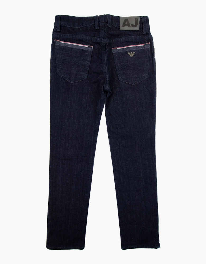 Armani Junior Five Pocket Dark Denim Jeans Dark Denim
