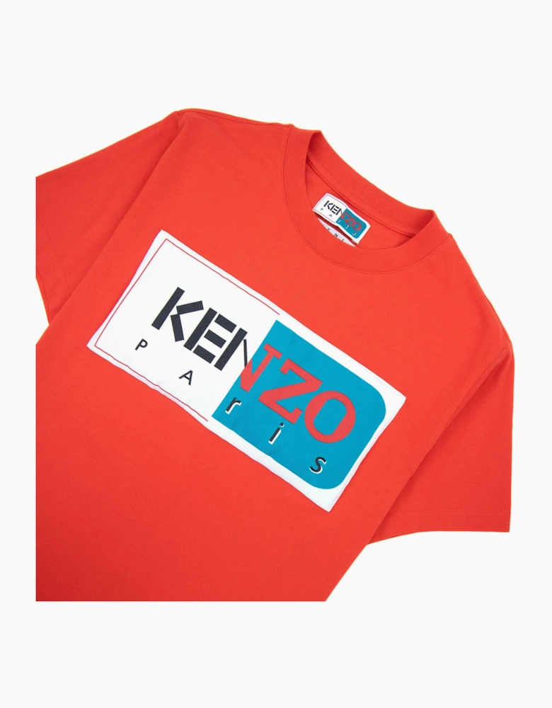 Kenzo Logo Patch T Shirt Red
