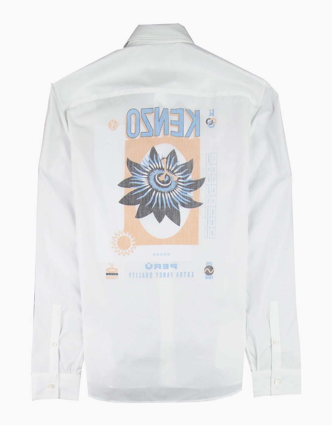 Kenzo Passion Flower Slim-fit Shirt White