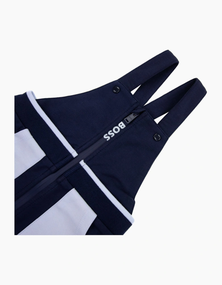 Hugo Boss Kids Baby Logo Dungarees Navy 849