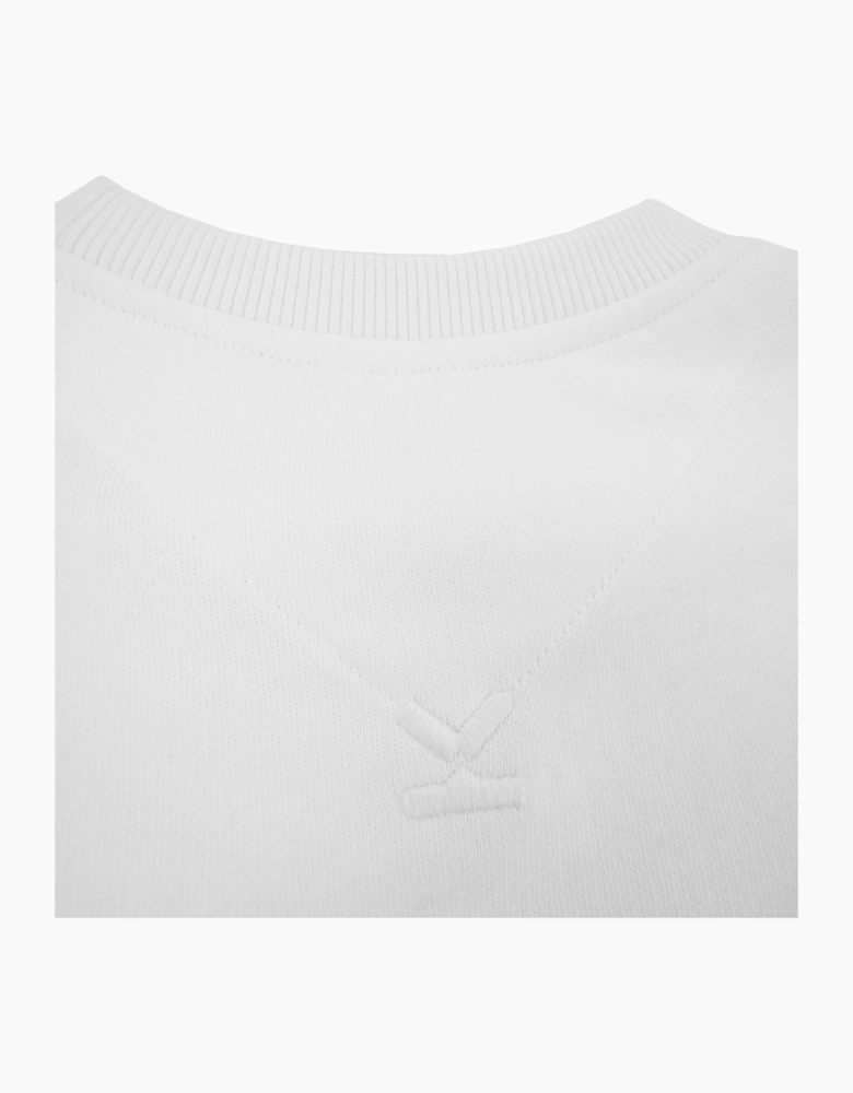 Kenzo Logo Print Crewneck Sweatshirt White 001