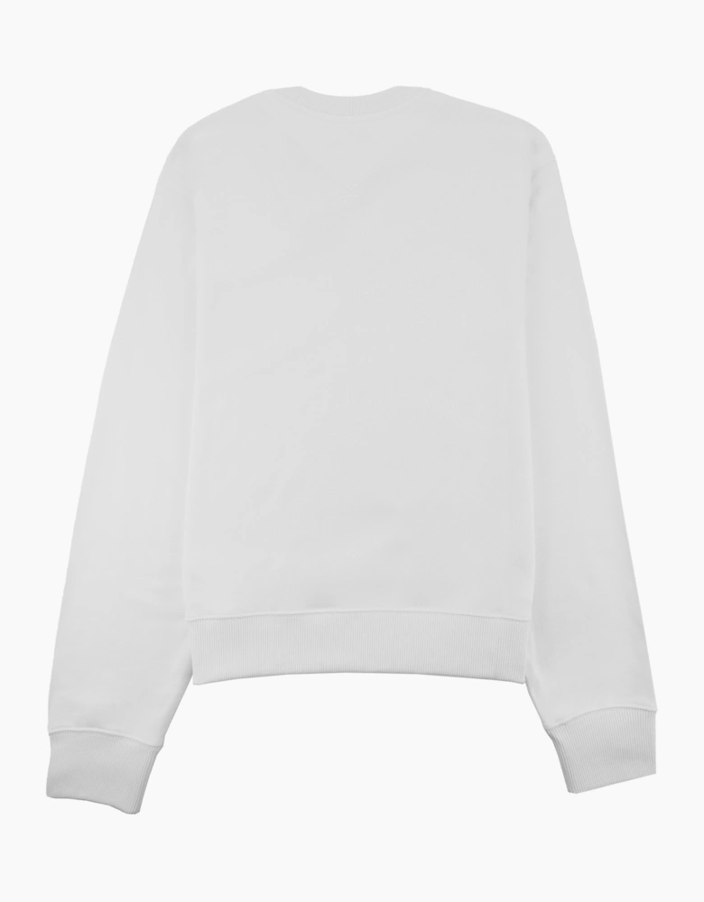Kenzo Logo Print Crewneck Sweatshirt White 001