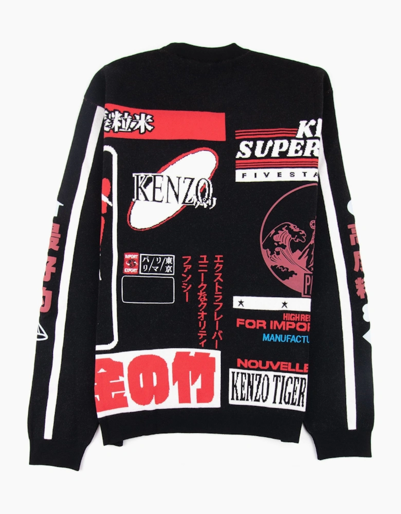 Kenzo Rice Bags Knitted Jumper Black