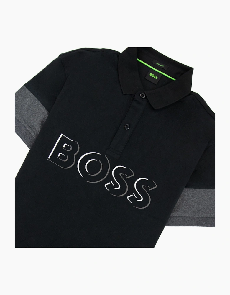 Hugo Boss Pavel Embroidered Logo Polo Black 001