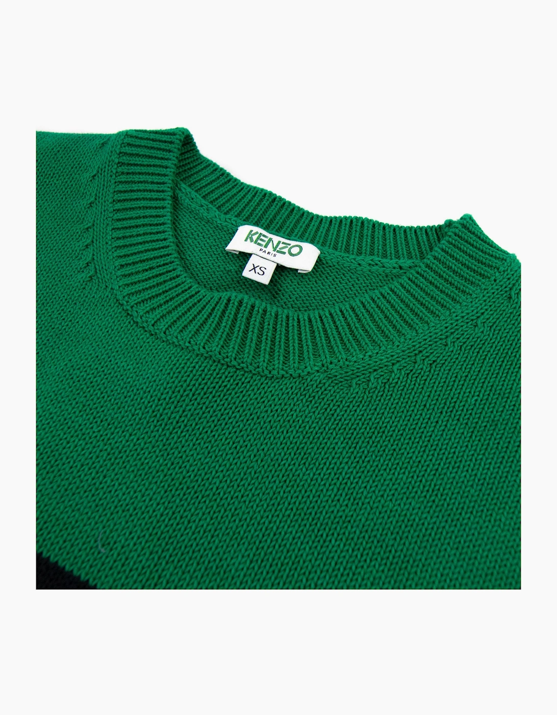 Kenzo Logo Crew Knit Sweatshirt Green