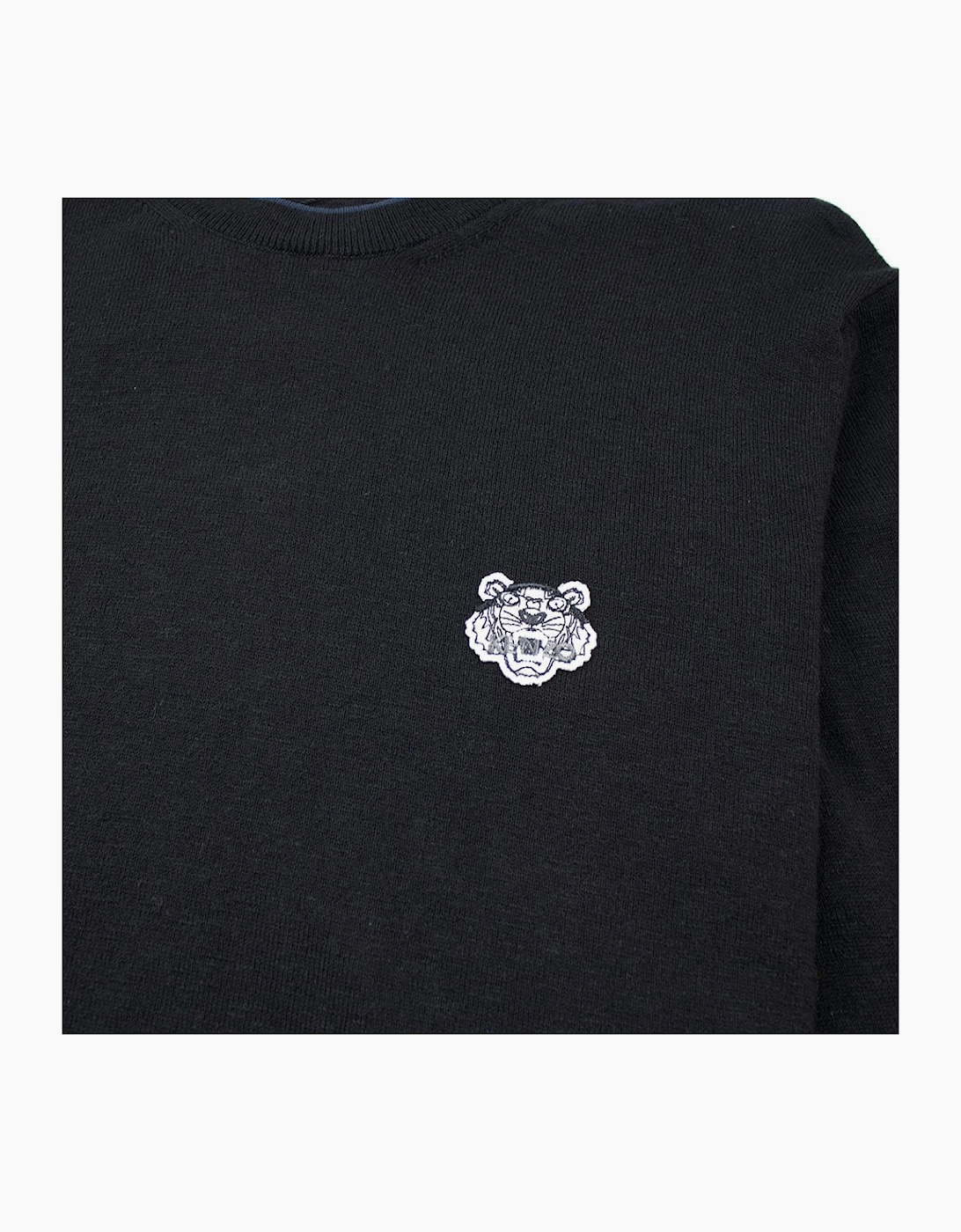 Kenzo Small Tiger Crest Knitted Jumper Black