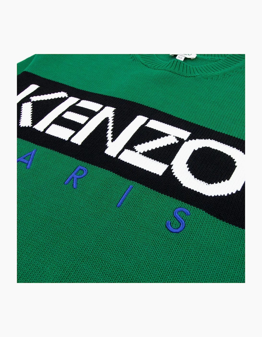 Kenzo Logo Crew Knit Sweatshirt Green