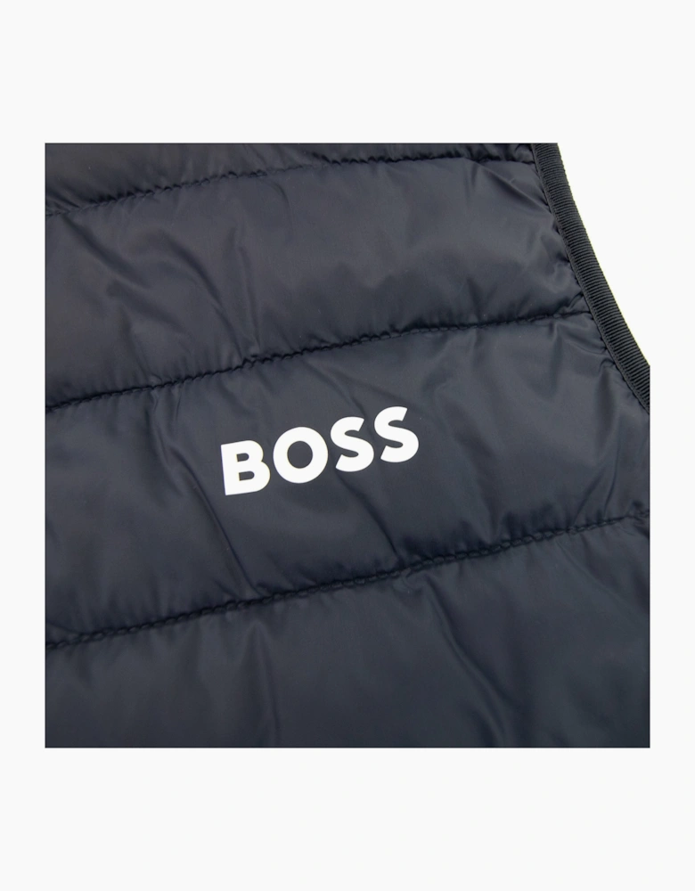 Hugo Boss V Thor Logo Detail Water Repellent Gilet Navy 402