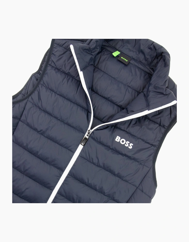 Hugo Boss V Thor Logo Detail Water Repellent Gilet Navy 402
